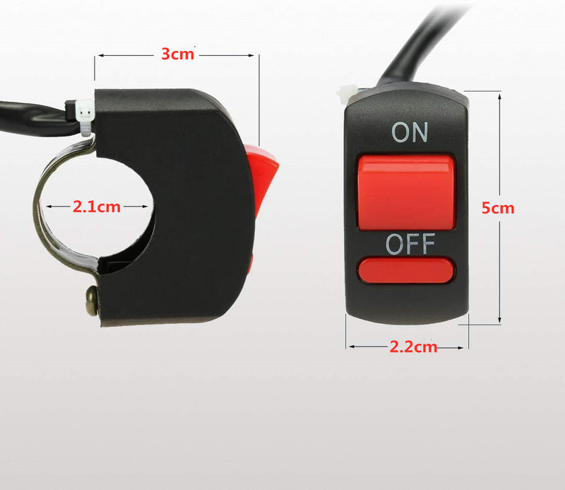 Motorcycle Handlebar Toggle Switch On Off Push Button Switch