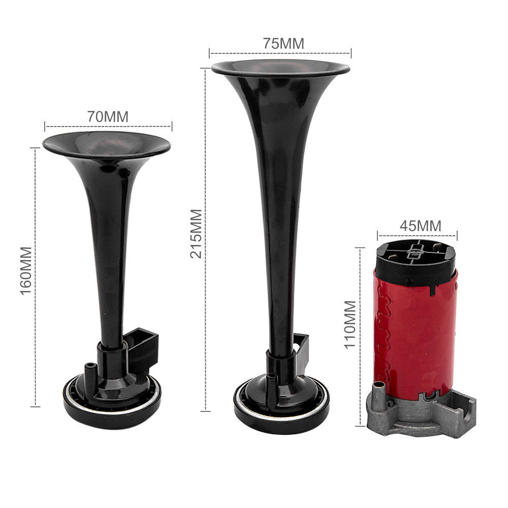12V/24V 178DB Dual Trumpet Air Horn Horns Super-loud