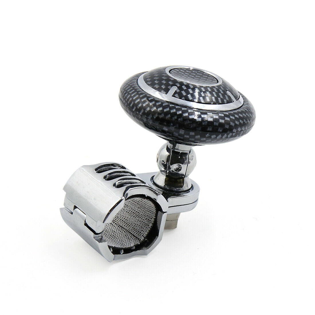 Carbon Fiber Pattern Folding Steering Wheel Knob Power Handle for Auto Car