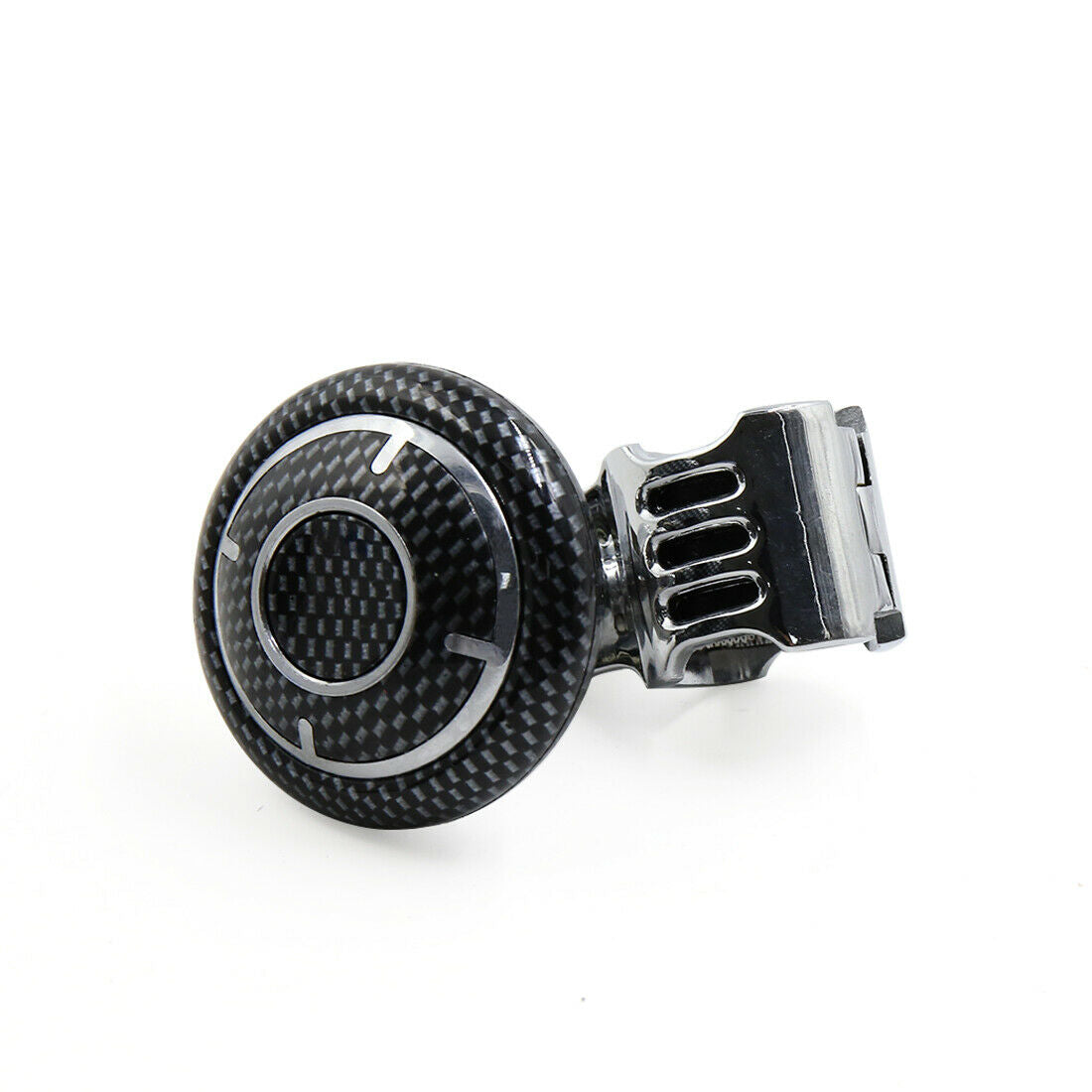 Carbon Fiber Pattern Folding Steering Wheel Knob Power Handle for Auto Car