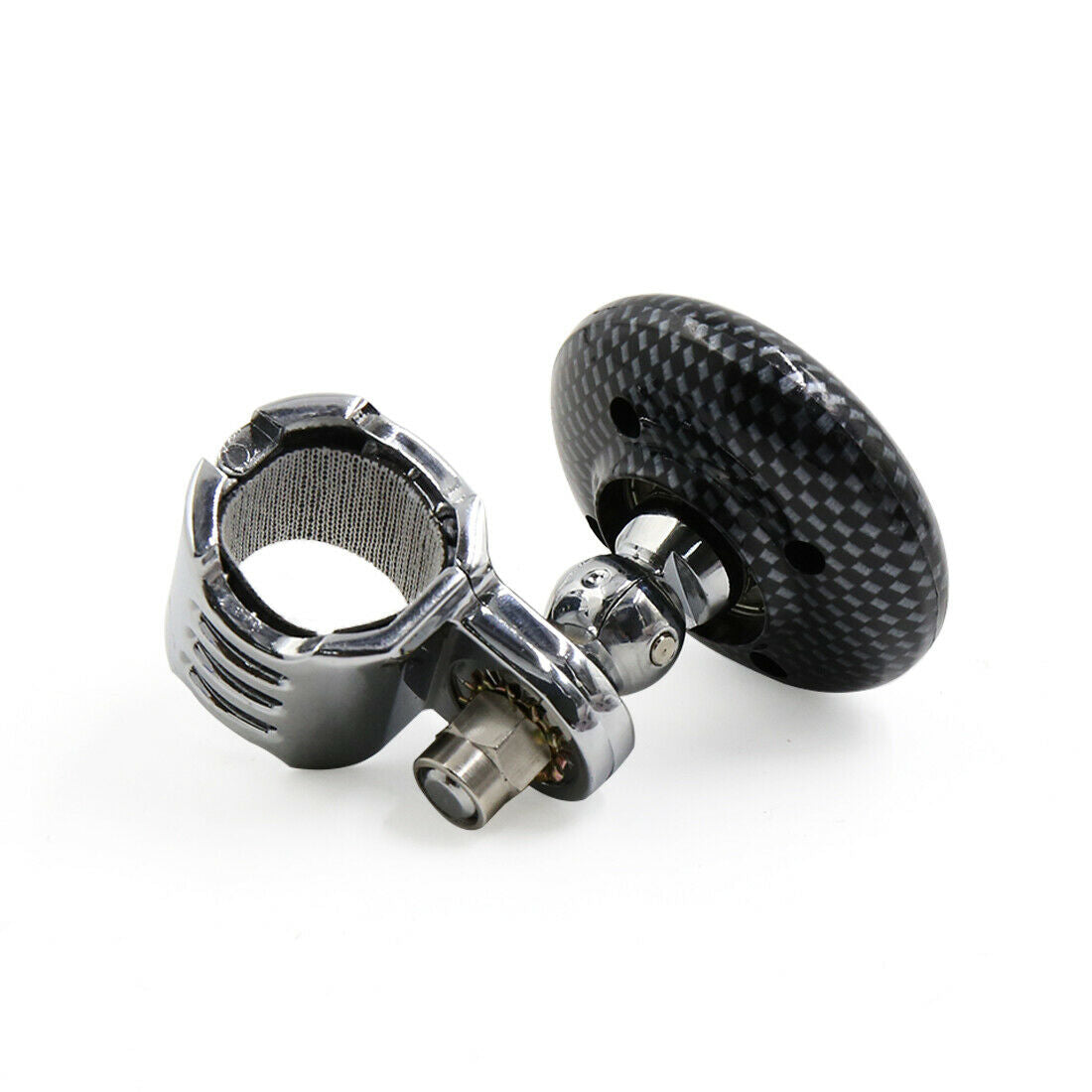 Carbon Fiber Pattern Folding Steering Wheel Knob Power Handle for Auto Car