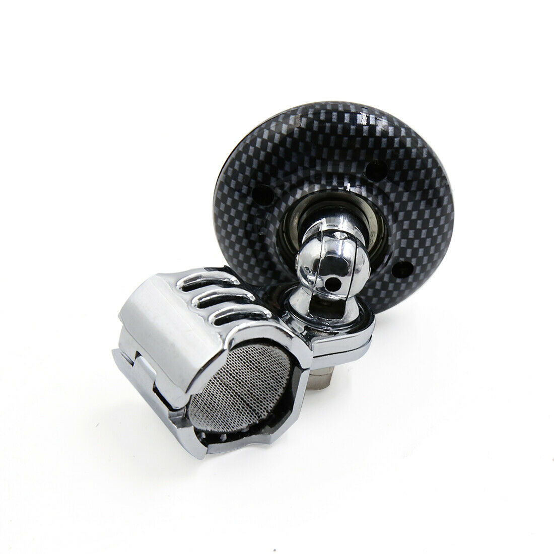 Carbon Fiber Pattern Folding Steering Wheel Knob Power Handle for Auto Car