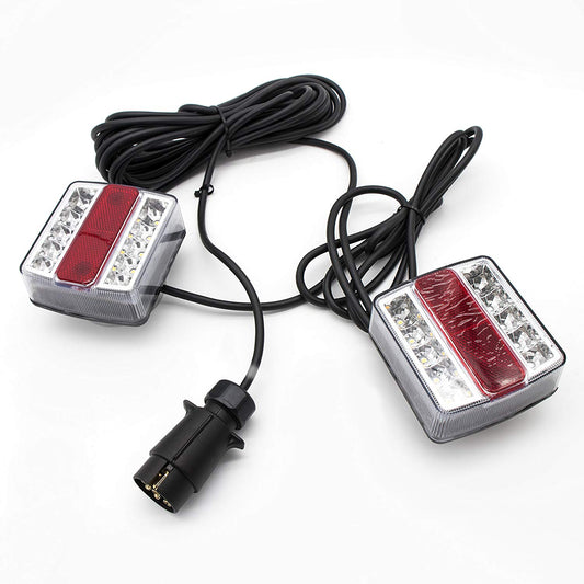 12V LED  Rear Trailer Lights Stop Indicator Tail License Plate Magnet Tail Light