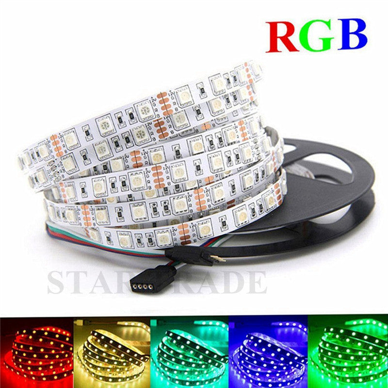 5 Meters 5050 RGB Remote Control Waterproof Flexible LED Strip Light Kit