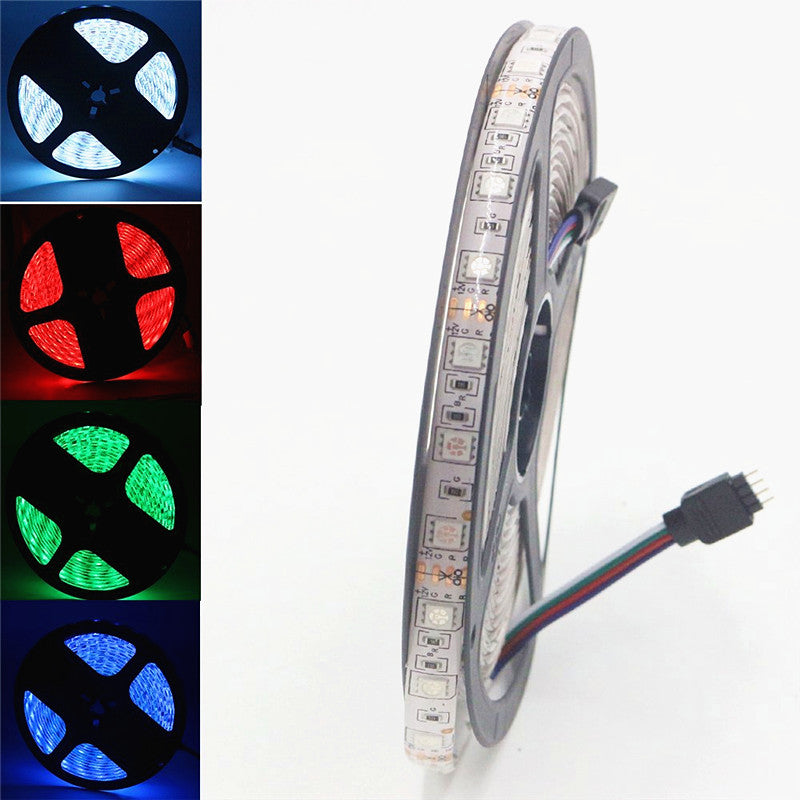5 Meters 5050 RGB Remote Control Waterproof Flexible LED Strip Light Kit