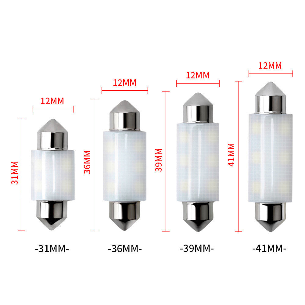 2PCS × Ceramics  LED Dome Lights/Reading Lights 12V-24V 6000K