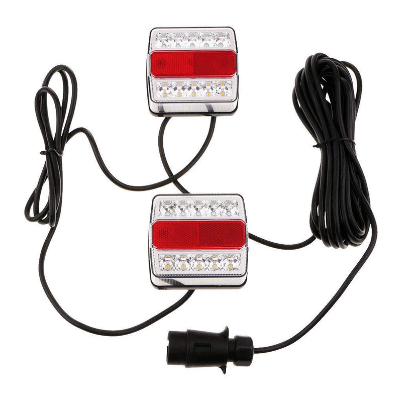 12V LED  Rear Trailer Lights Stop Indicator Tail License Plate Magnet Tail Light