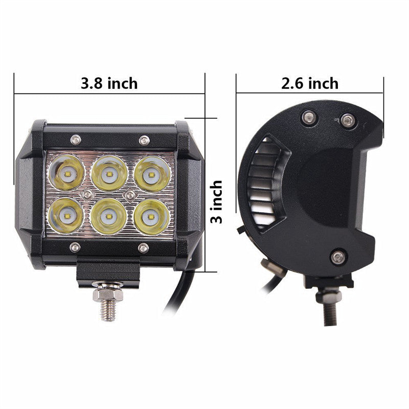 18W Cree LED Light Bar/6 LED WORK LIGHT BAR Spot 18W --2 PCS