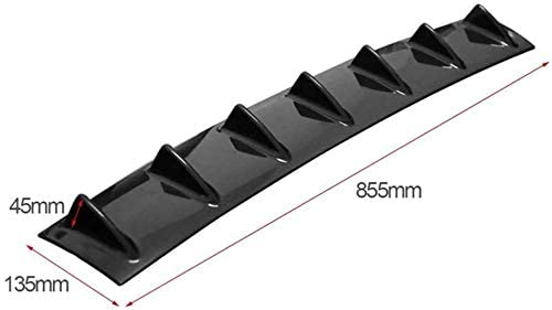 Shark Fin Diffuser,Universal Car Rear Bumper Chassis Shark Fin Spoiler -L size