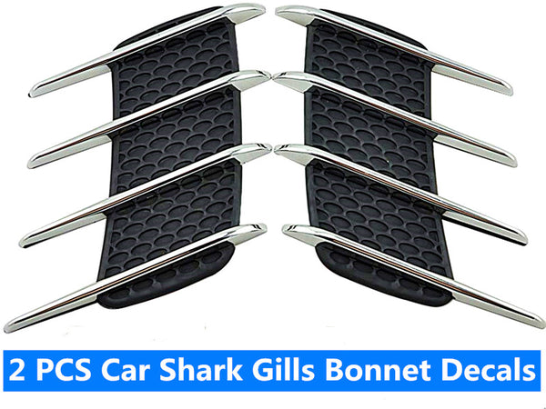 2PCS × Car Shark Gills Bonnet Decals