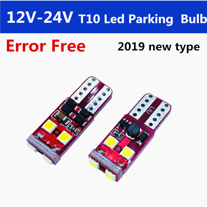 12V-24V ERROR FREE T10 LED PARKING  LIGHT-WHITE/BLUE