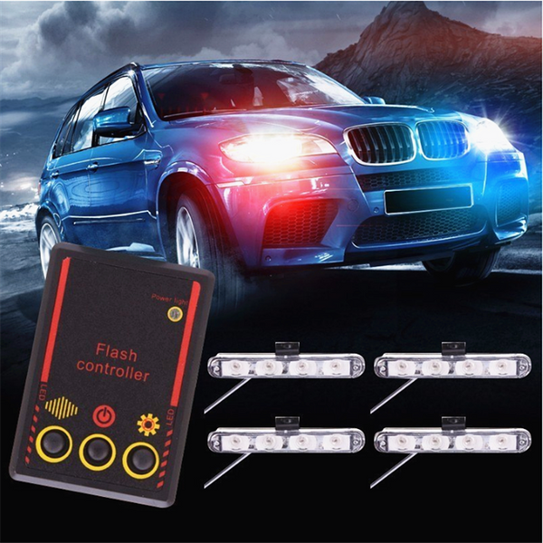 12V  4X4 16 Led Car  Strobe Flashing Light/Emergency Warning Light