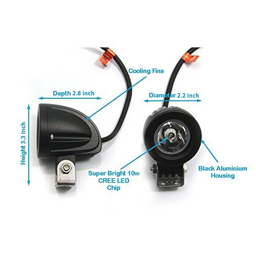 10W , 2 INCH LED Spot POD RACE LIGHTS Off Road Driving Work Lights-2PCS