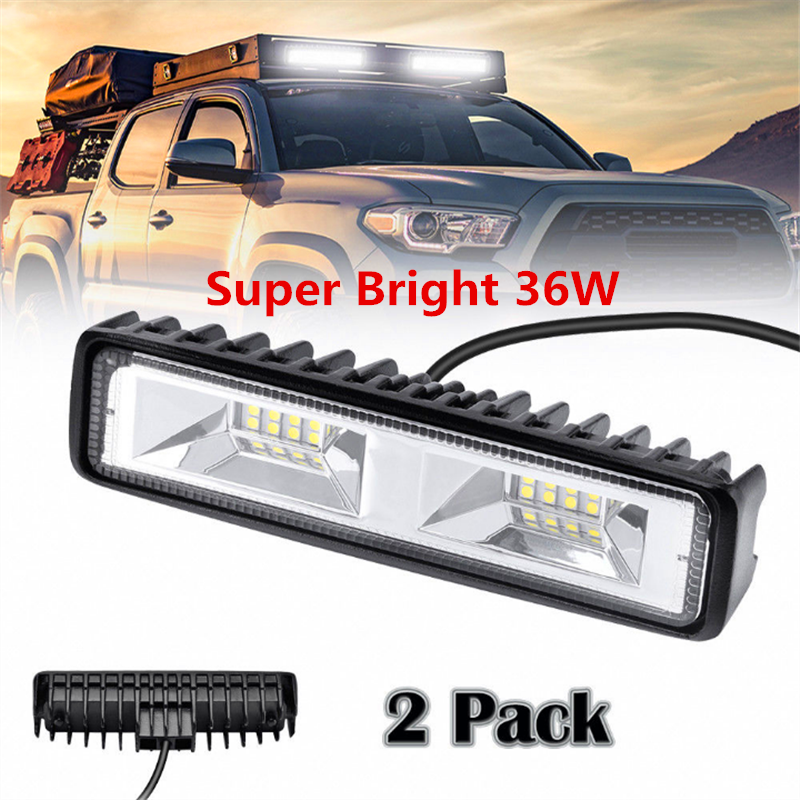 6inch 36W LED Super Slim Light Bar Flood Driving Head Lamp 12 Led Work Light