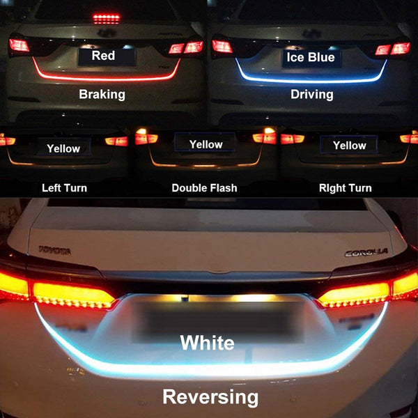 Universal 12V 6 Functions Car LED Tail Strip Light, Tailgate Rear Lights Strip
