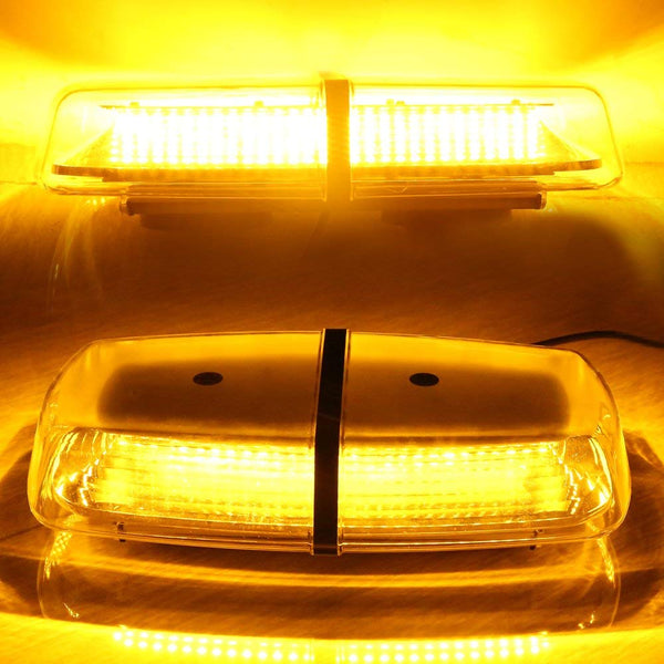 12-24V High Intensity 72 LED Amber Strobe /Warning Lights with Magnetic Base