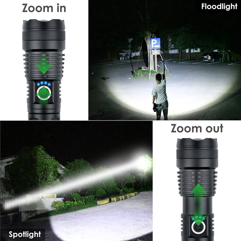 3000 Lumens P50 USB Rechargeable Led Flashlight Torch