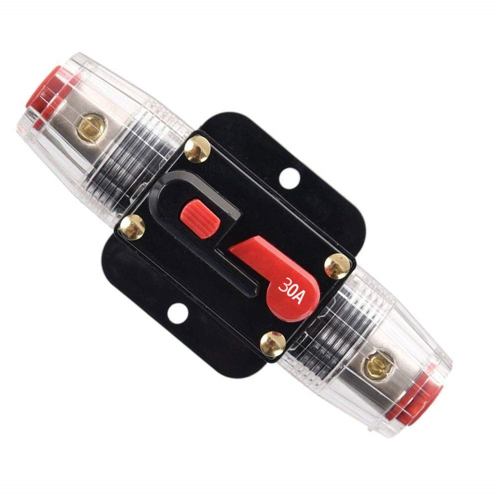 30A Car Audio Inline Circuit Breaker Reset Fuse Holder