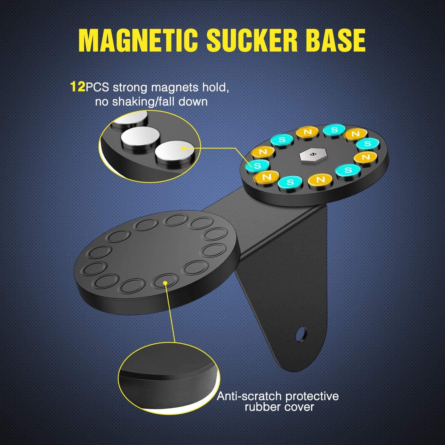 2PCS Magnetic Base LED Light Bar Mounting Brackets