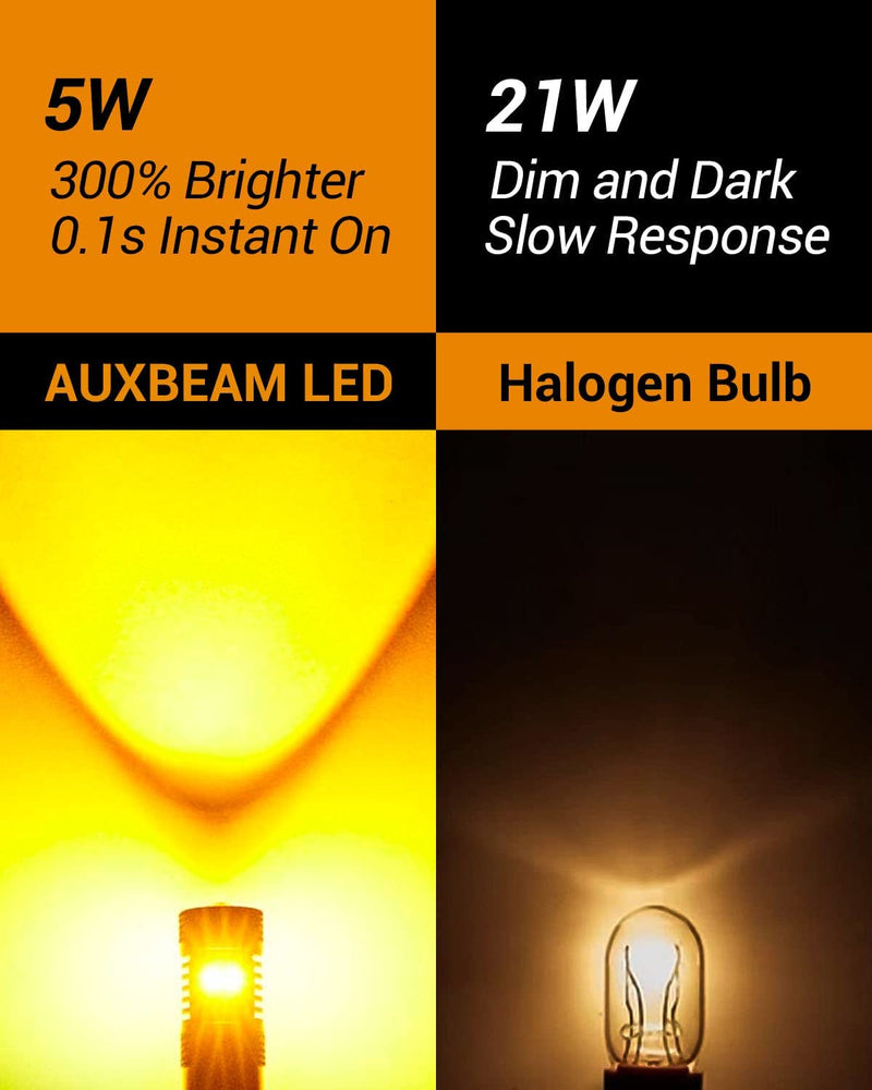 2PCS × 12V Dual Colour White + Amber  1156 Led Lights Bulbs
