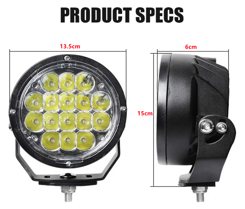 2PCS  5 Inch Led Driving Lights  80W  Waterproof Fog Lights Driving Lights