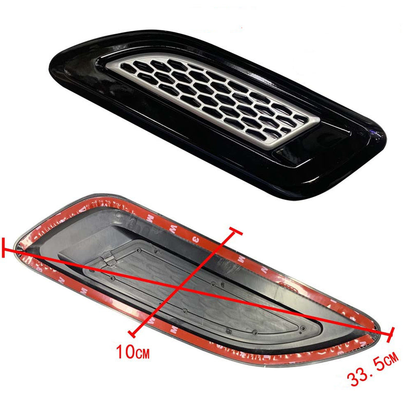 1 Pair Auto Universal Car Side Mesh Vent Air Flow Fender Decoration Sticker Fit for All Car