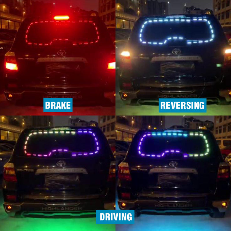 RGB Car Window Decorative Led Lights With Bluethooth