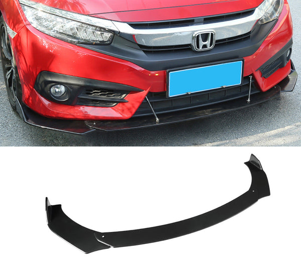 Universal Car Front Lip Body Kits 3PCS Front Bumper Lower Lip Splitter Spoiler