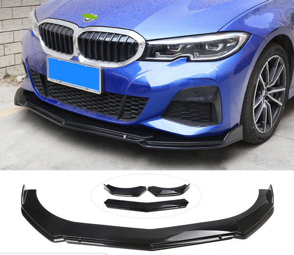 Universal Car Front Lip Body Kits 3PCS Front Bumper Lower Lip Splitter Spoiler