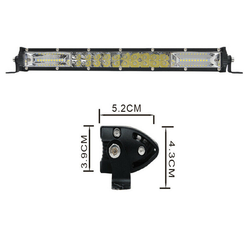 240W 25 Inch Double Row Slim LED Work Light Bar Offroad