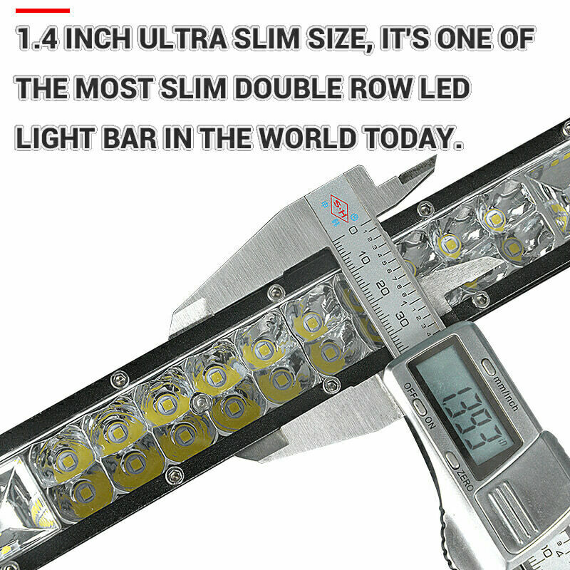 240W 25 Inch Double Row Slim LED Work Light Bar Offroad