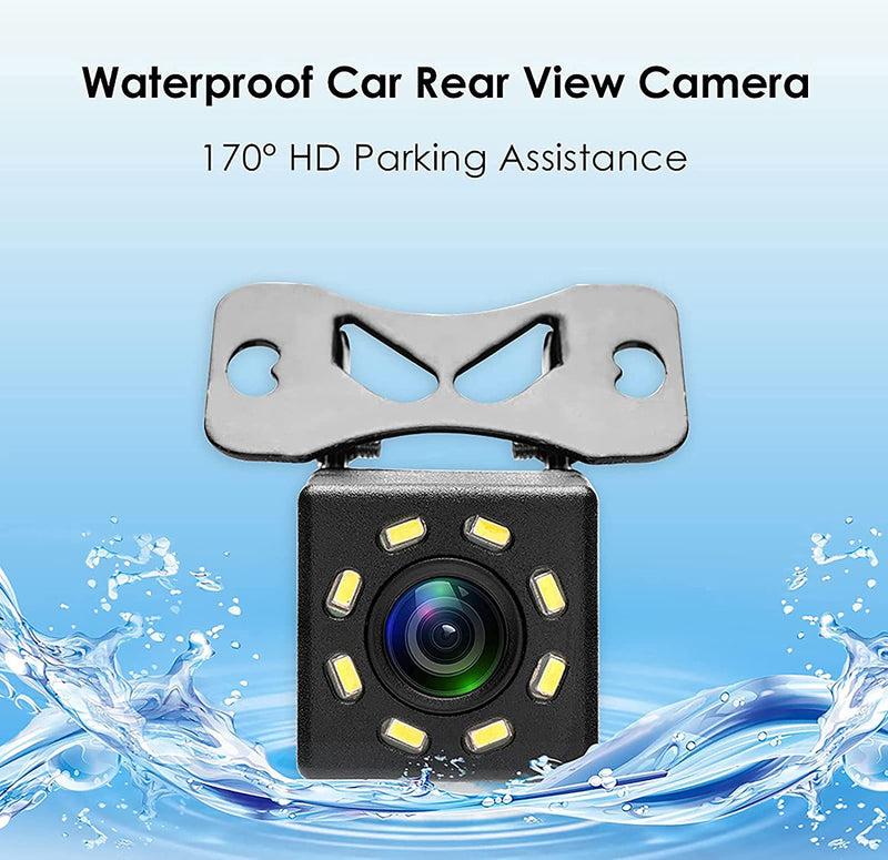 12V Car 8 LED Hd Reverse Camera with Night Vision, Backup Rear View Camera