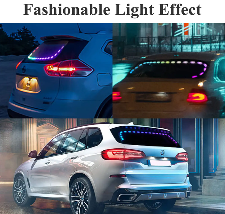 Car Led Rear Windshield Multi-Function Led Car Ambient Lights Rear Window