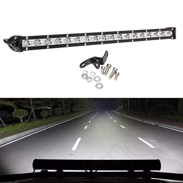54W 19inch Cree Single Row Thin LED Work Light Bar Spot Beam for Off Road
