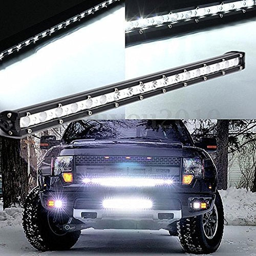 54W 19inch Cree Single Row Thin LED Work Light Bar Spot Beam for Off Road