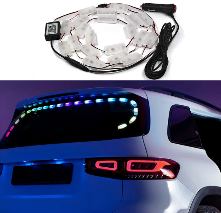 Car Led Rear Windshield Multi-Function Led Car Ambient Lights Rear Window