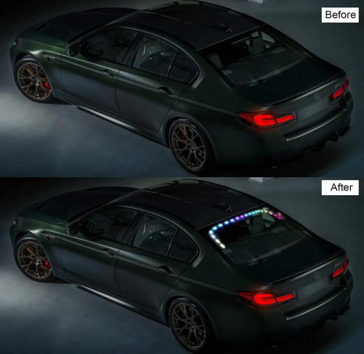 Car Led Rear Windshield Multi-Function Led Car Ambient Lights Rear Window