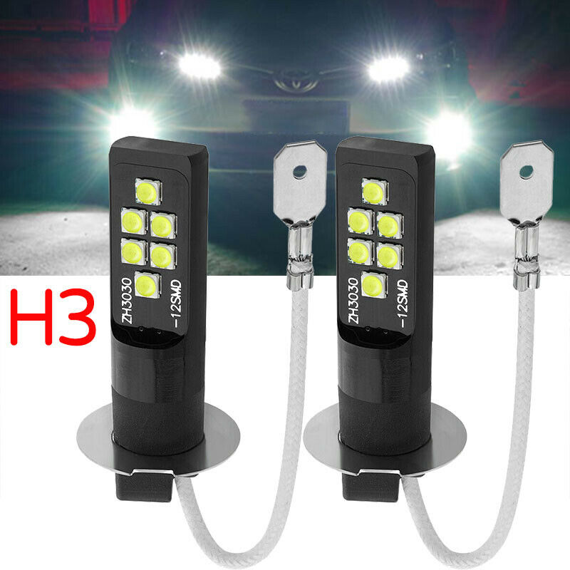 2PCS 12V 1400 Lumens Car H3 LED Fog Light