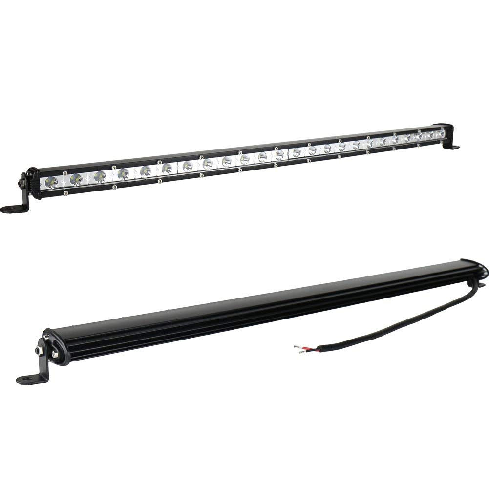 72W 26inch Cree Single Row Thin LED Work Light Bar Spot Beam for Off Road