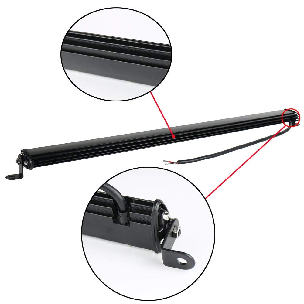 72W 26inch Cree Single Row Thin LED Work Light Bar Spot Beam for Off Road