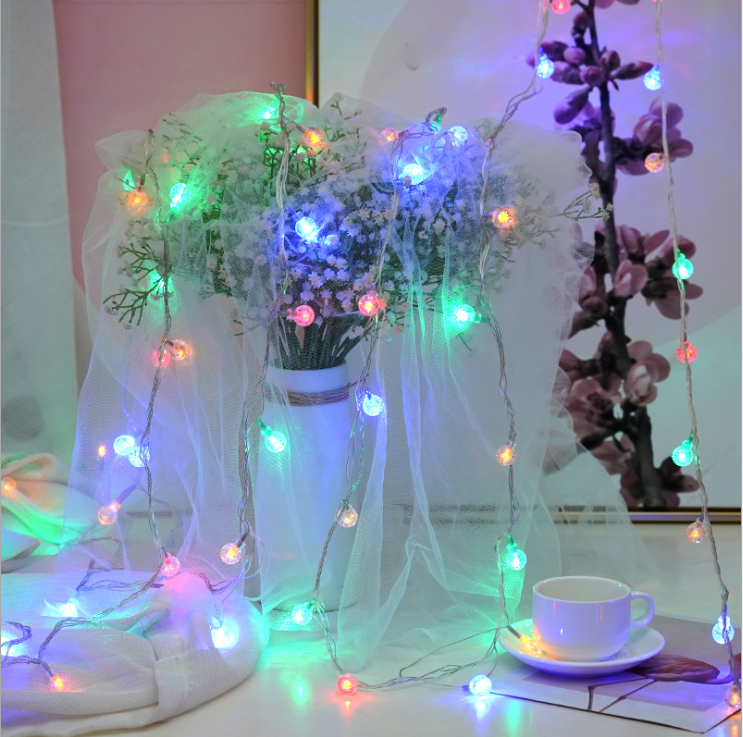 6M 40 Leds Battery Operated  Mini Globe Crystal Balls String Lights LED Fairy Light with Battery Box