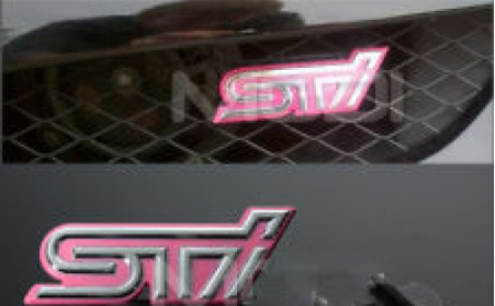 Metal STI Front Sport Grille Grill Badge Emblem TUNING