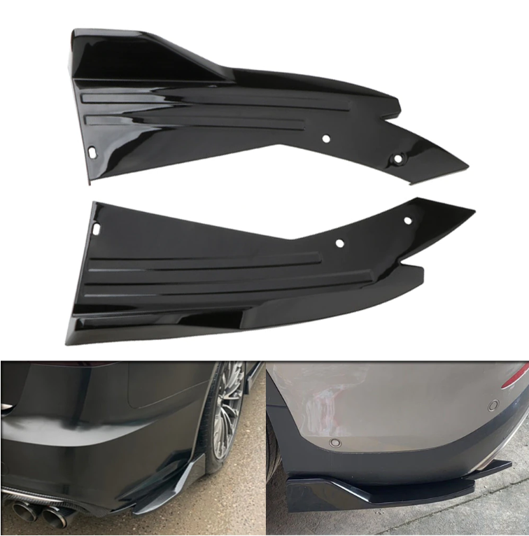Universal Carbon Fiber Car Bumper Spoiler Rear Lip Angle Splitter Diffuser Winglet Wings Anti-crash modified Car Body Side Skirt
