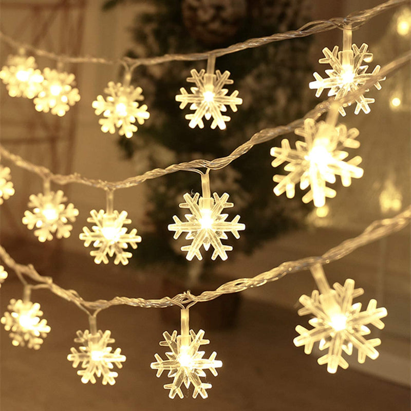 10M 100leds USB Power Snowflake Lights String, Christmas Party Decorative Fairy Lights