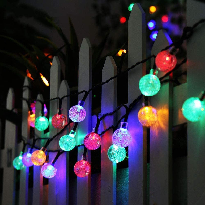 11M 60 Leds Solar Mini Globe Crystal Balls String Lights 8 Modes LED Fairy Light for outdoor Decoration