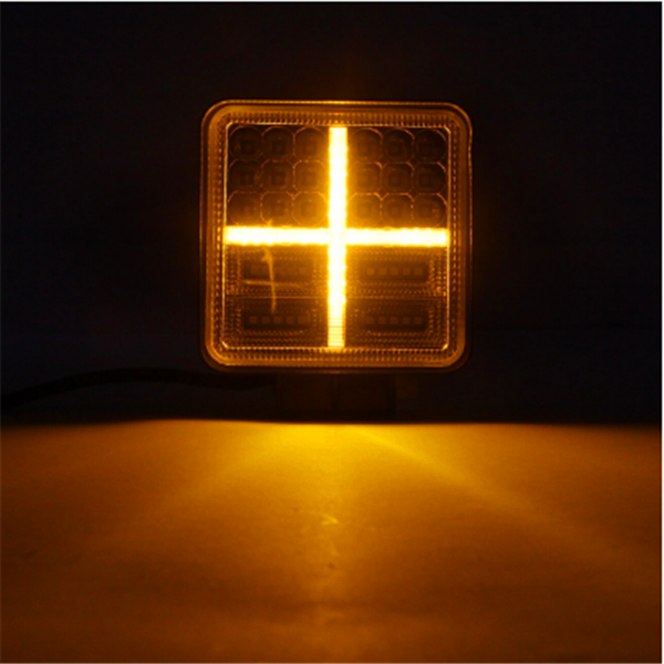 4 Inch 40W Square Fog Lights with Amber STROBE LED Spot Flood